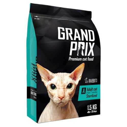 Сухой корм для кошек Grand Prix Adult Sterilized с кроликом 1.5 кг.