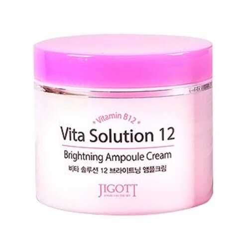фото Jigott vita solution 12 brightening ampoule cream осветляющий ампульный крем для лица, 100 мл