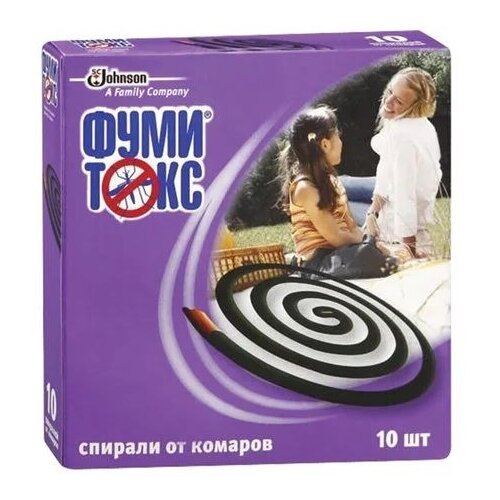 Спираль Фумитокс от комаров, 145 г, 10 шт., фиолетовый