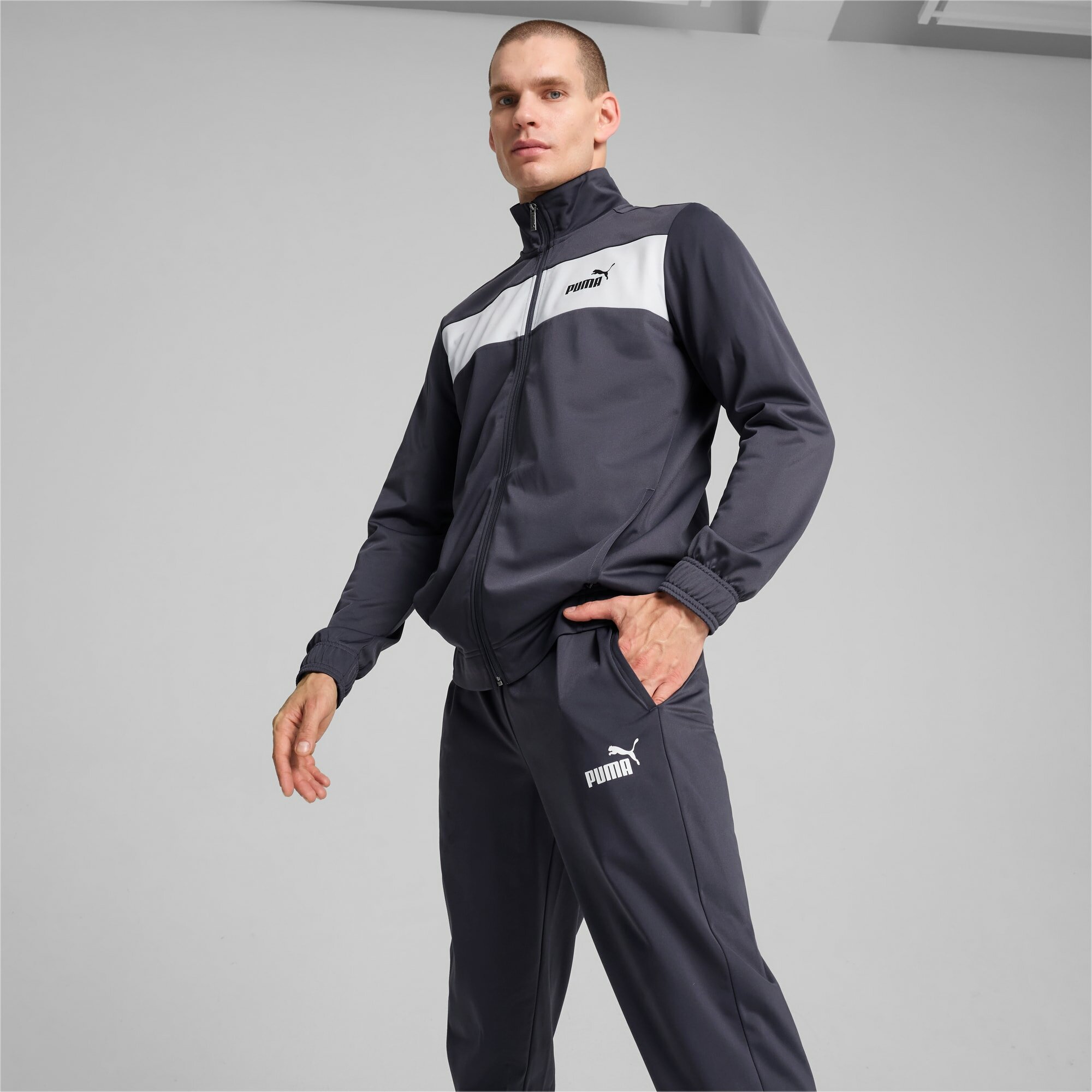 Костюм спортивный PUMA poly suit cl, размер 46, серый — фото 1
