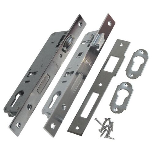 Замок ANBO дверной врез., алюмин, м/о 85мм, пл.23мм, д/м 20мм с рол.защёлкой