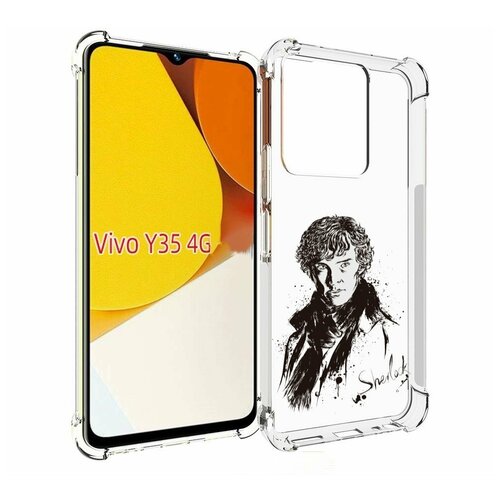 Чехол MyPads шерлок холмс портрет для Vivo Y35 4G 2022 / Vivo Y22 задняя-панель-накладка-бампер