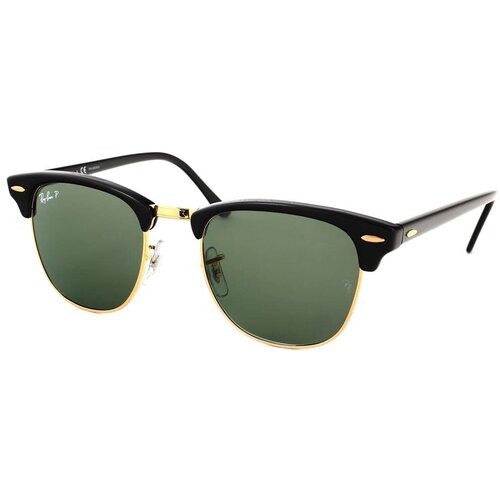 очки ray ban 3016 w0365 clubmaster Солнцезащитные очки Ray-Ban Ray-Ban RB 3016 901/58 RB 3016 901/58, черный, зеленый