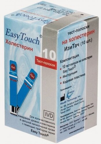 Изображение товара Тест-полоски Bioptik EasyTouch №10 на холестерин
