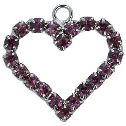 TORIONI PT004 Подвеска 17 х 16 мм №04 никель (сиреневый) 1715587012