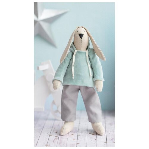 фото Набор для шитья арт узор мягкая игрушка "домашний зайка банни", 18*22*3,6 см (2564773)