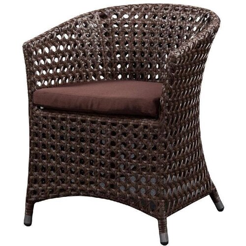 Плетеное кресло Тино из искусственного ротанга коричневое