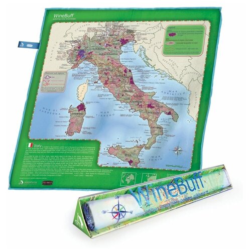 Салфетка из микрофибры для натирки стекла Soire Home Italy Wine Map