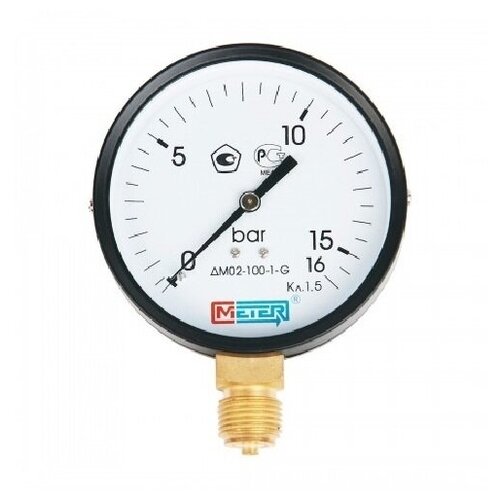 Манометр показывающий деформационный METER ДМ02-100-1-G12-0-16BAR-15 1190₽