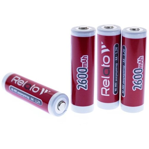 Аккумулятор Relato AA2600 (4 шт/уп, Ni-MH, 2600mAh, 1.2В, AA/HR6)