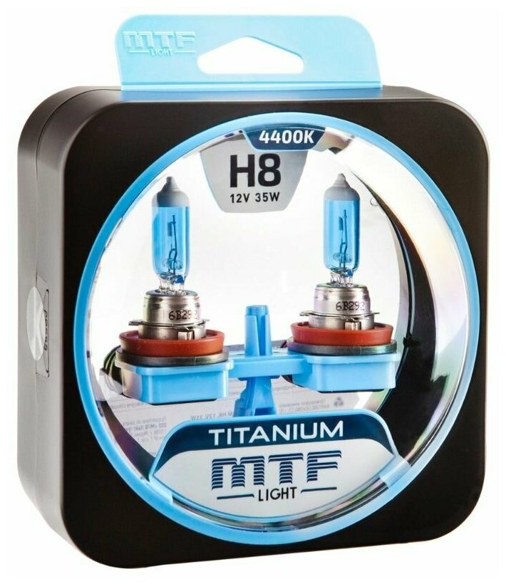 Автолампы H8 - Галогенные лампы MTF Light серия TITANIUM 4400K