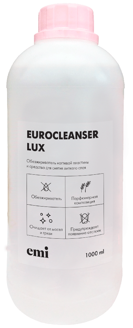 E.MI Средство для обезжиривания ногтей и снятия липкого слоя / Eurocleanser LUX 1000 мл - фото №3