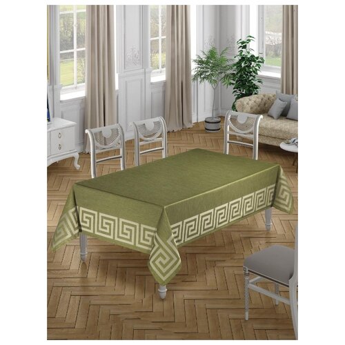 фото Скатерть do&co броде жаккард titanyum, зелёный ; размер:160 х 220 do & co
