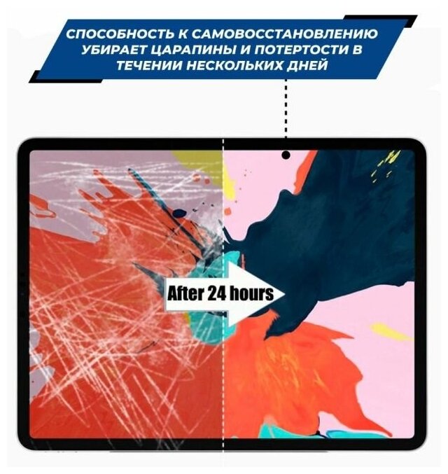 Гидрогелевая бронированная пленка для Apple iPad 2 Глянцевая (Передняя)