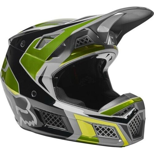 Шлем кроссовый Fox V3 RS Mirer Helmet (Flow Yellow, M, 2022 (28026-130-M))