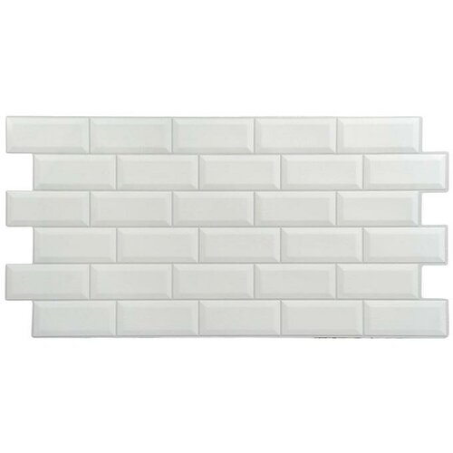 Панель ПВХ плитка Кабанчики белая 485х960