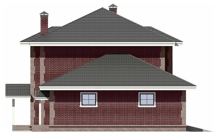 Проект дома Catalog-Plans-58-66BBricks (231,4кв.м, 14,36x10,2м, газобетон 400) - фотография № 5