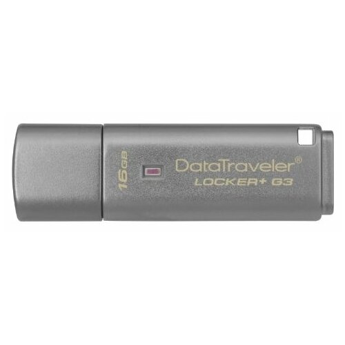 Флешка Kingston DataTraveler Locker+ G3 16 ГБ, 1 шт., серый