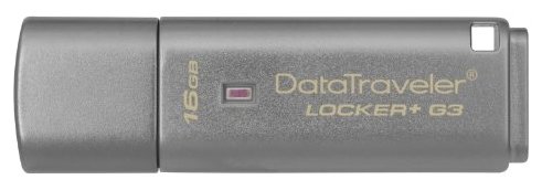 Флешка Kingston DataTraveler Locker+ G3 16 ГБ, 1 шт., серый