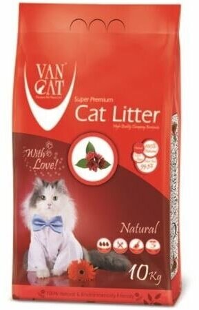 Van Cat Natural Комкующийся наполнитель 100% Натуральный, без пыли 5кг