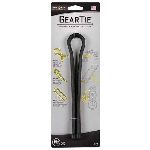 фото Набор хомутов nite ize gear tie 18&quot; 2pk black