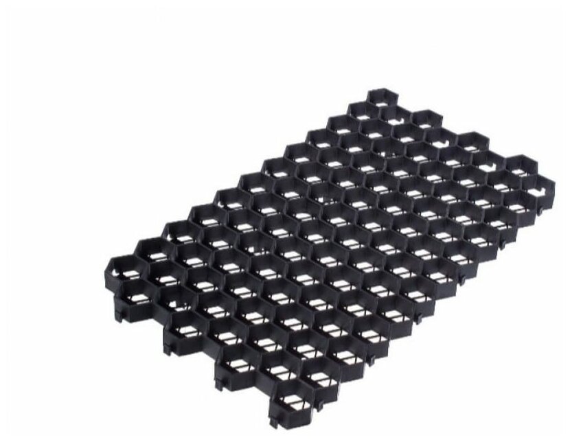 Gidrolica Решетка газонная 70х40х3,2 см - пластиковая черная, кл. С250 608