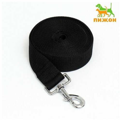 Поводок 5 м х 4 см чёрный 1400₽