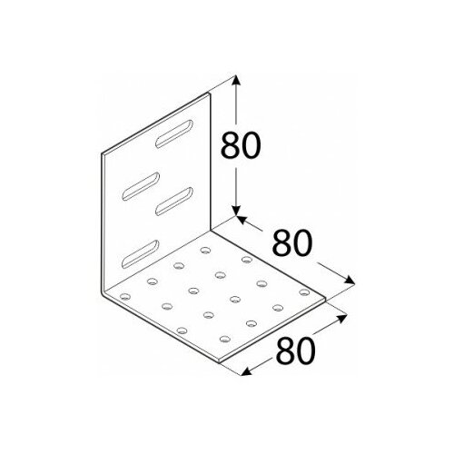 Монтажный регулируемый уголок KMR4 80x80x80х2 мм, Русконнект