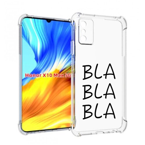 Чехол MyPads Bla-Bla для Honor X10 Max задняя-панель-накладка-бампер