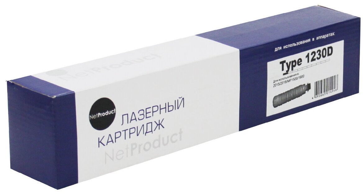 Тонер-картридж NetProduct (N-Type 1230D) для Ricoh Aficio 2015/2018/MP1500, туба, 9K