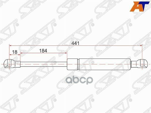 Амортизатор Крышки Багажника Toyota Wish 03-09 Sat арт. ST-68960-0W210