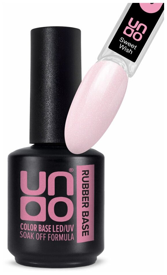 UNO, Гель-лак базовый UNO Rubber Color Base Gel, 12 г Sweet Wish