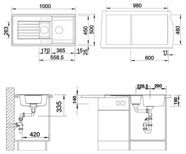 Мойка для кухни Blanco Zia 6 S кофе - фотография № 10