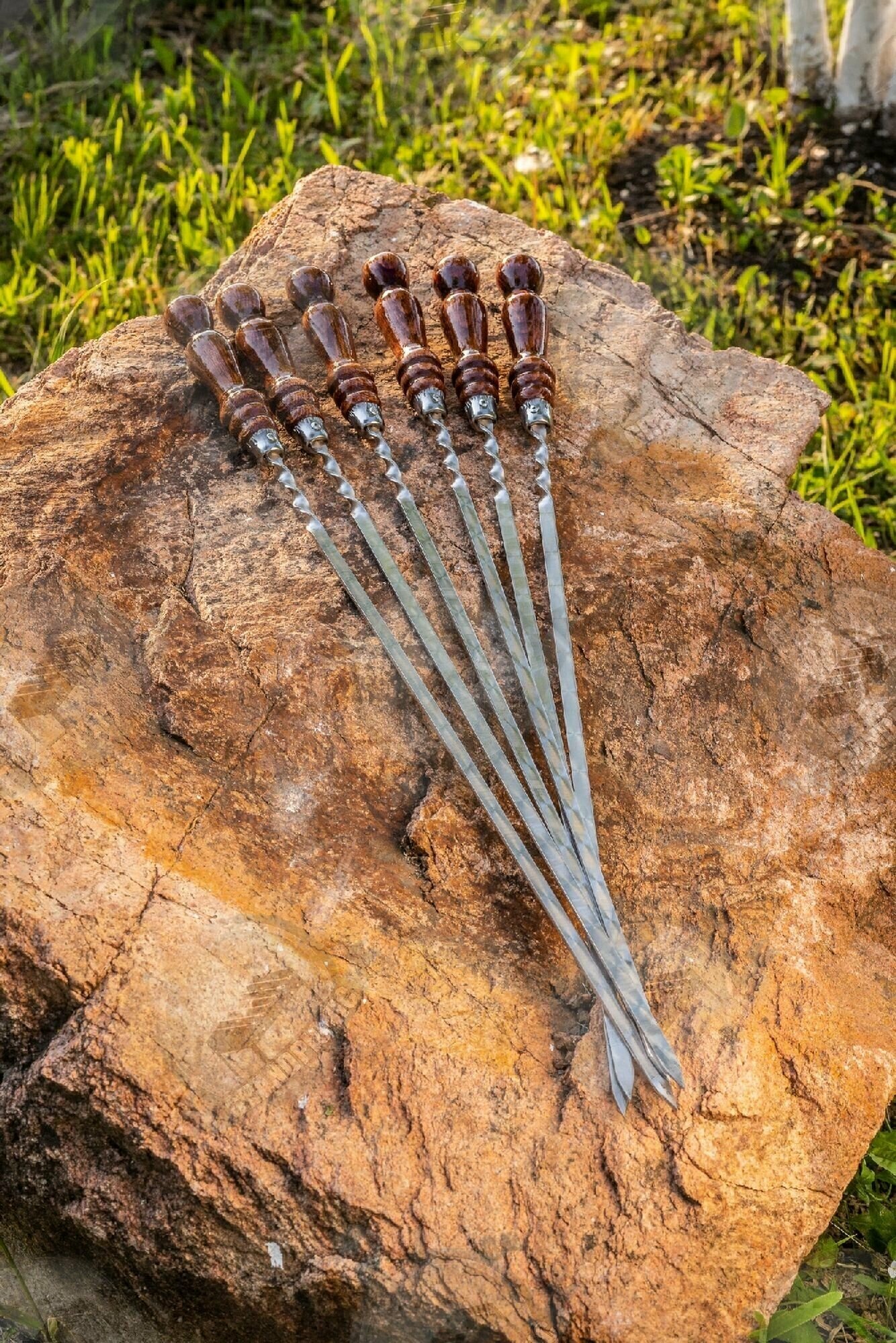 Набор шампуров с деревянной ручкой, 68 см, 6 штук - фотография № 6