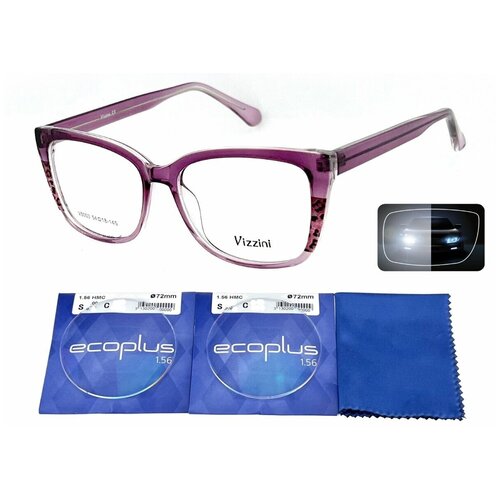 Купить Очки VIZZINI мод. 5003 Цвет 3 с линзами CRYOL +3.50 РЦ 62-64, фиолетовый, female