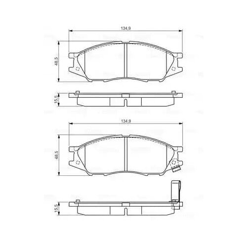 Дисковые тормозные колодки передние Bosch 0986495146 (4 шт.)