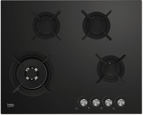 Изображение товара Газовая варочная панель Beko HINW 64229 S 64 см, 4 конфорки электроподжиг газконтроль, черный