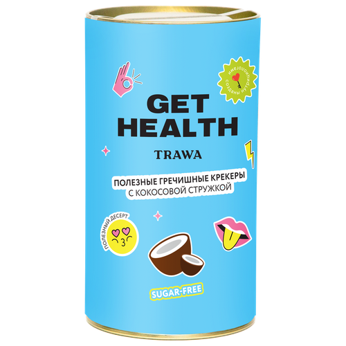 Trawa Крекеры гречишно-льняные сладкие от Get Health, 160 гр. крекеры льняные ассорти семян 100 гр