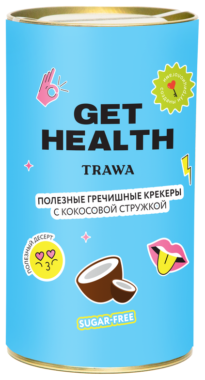 Trawa Крекеры гречишно-льняные сладкие от Get Health, 160 гр.