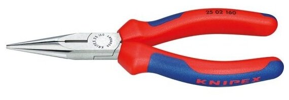 Круглогубцы Knipex 2502160, с режущими кромками черненые, черного цвета 160 mm