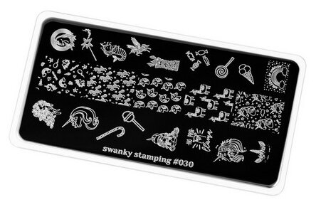 Swanky Stamping пластина 030 12 х 6 см black