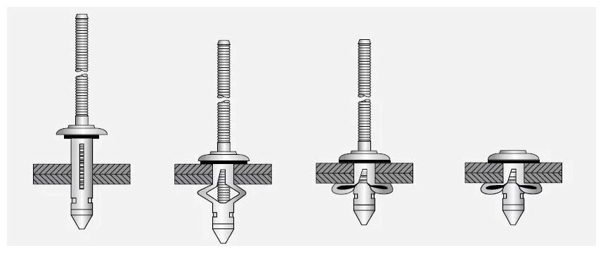 Заклепка 4,0х10 RAL 3005 винно-красный, 150 шт - фотография № 3