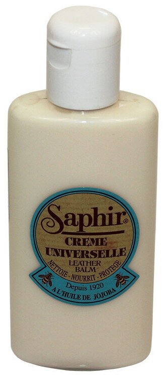 Очиститель-бальзам для всех видов гладких кож Creme Universelle SAPHIR, пластиковый флакон, 150 мл.