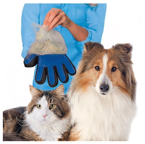 Перчатка для вычесывания шерсти домашних животных True Touch - фотография № 3