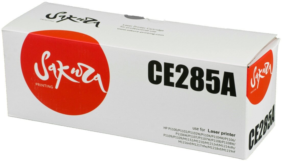 Картридж лазерный Sakura CE285A для HP LaserJet P1100/1102/1104/1106/1107/1108/1109/M1132/1210/1212/1214/1216/1217/1218/1219, черный