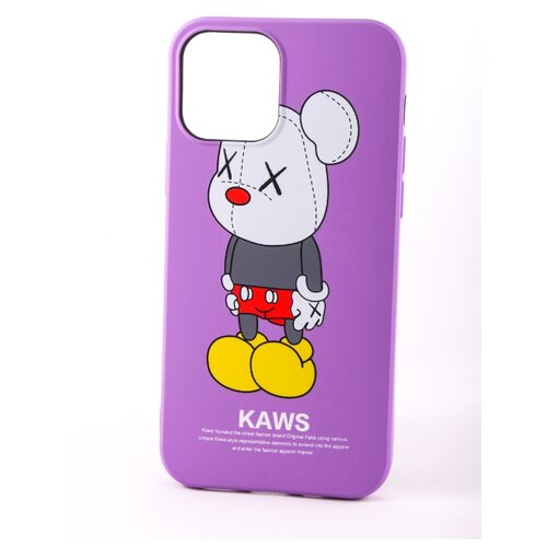фото Чехол iphone 12 mini 5.4" luxo kaws сиреневый