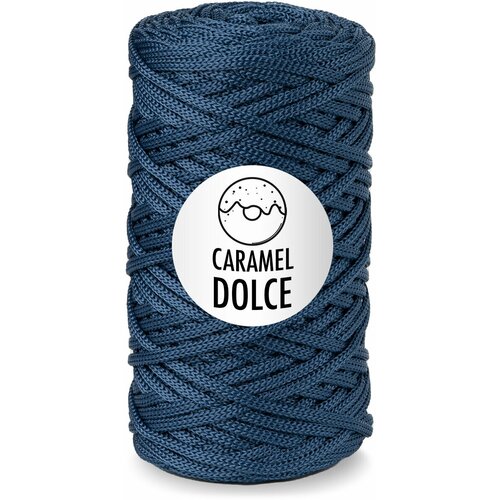Шнур для вязания Caramel DOLCE 4мм, Цвет: Черника, 100м/200г, плетения, ковров, сумок, корзин, карамель дольче