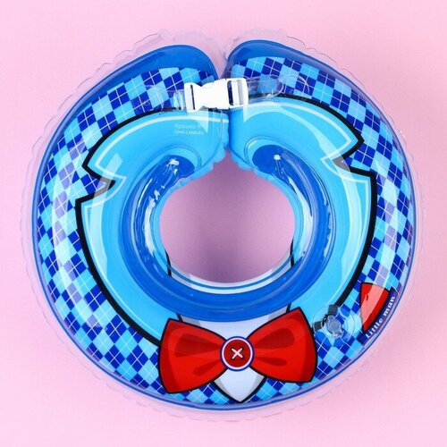 Круг детский на шею для купания Джентльмен от 1 мес двухкамерный с погремушками 1256₽