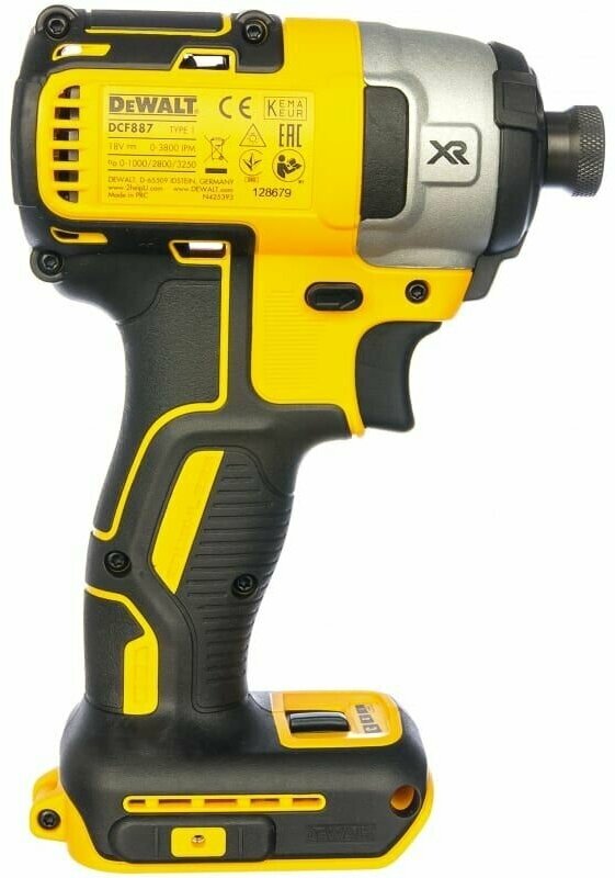 Аккумуляторный импульсный шуруповерт DEWALT DCF887NT, кейс TSTAK, 18 В, XR без аккумулятора и ЗУ - фотография № 4