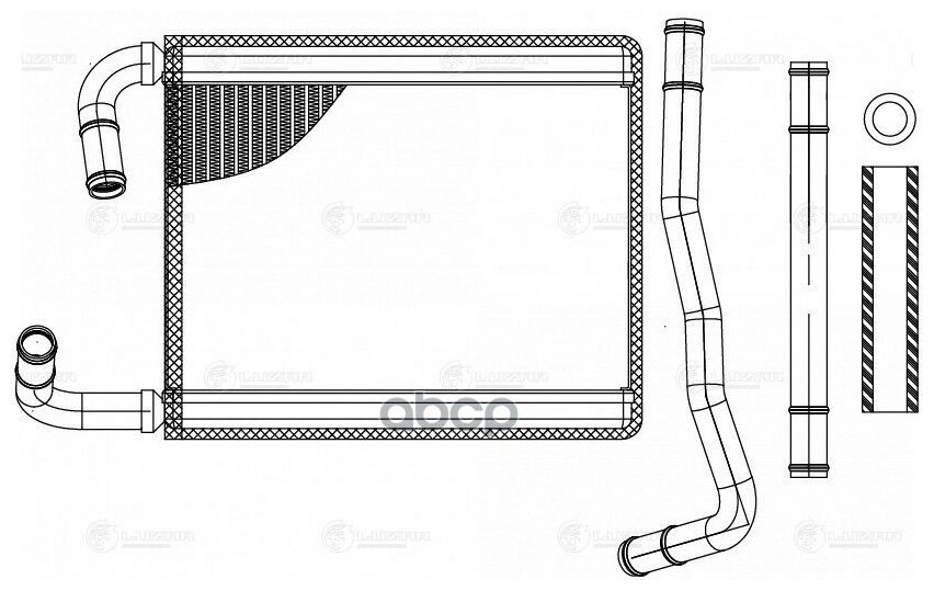 Luzar радиатор отоп. для а/м byd f3 (05-)/f3r (07-) (lrh 3014) lrh3014